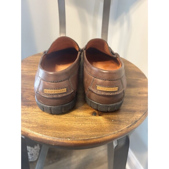 Peter Millar Mens Shoes Size 7 M Leather Brown Slip On Horse Bit Loafer Driving - Picture 6 of 7